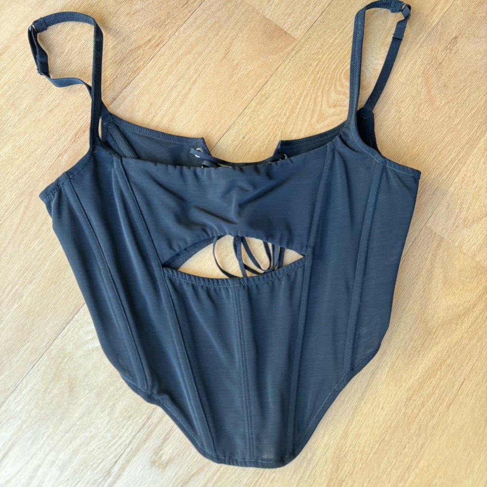 Urban Outfitters Out From Under Spitfire Mesh Cutout Corset